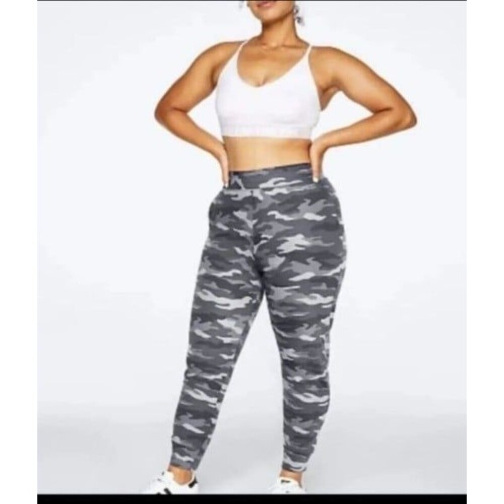 VS PINK ULTIMATE JOGGERS GREY CAMO XL